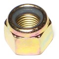 Midwest Fastener Nylon Insert Lock Nut, 3/8"-24, Steel, Grade 8, Yellow Zinc, 50 PK 51868